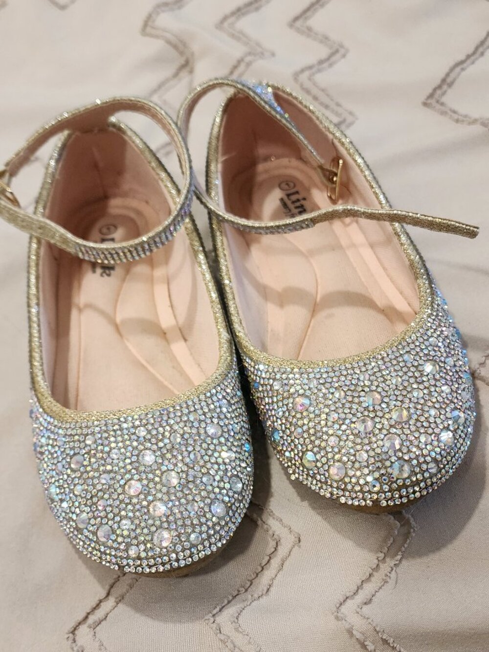 Link - Girls Rhinestone Studded Flats
